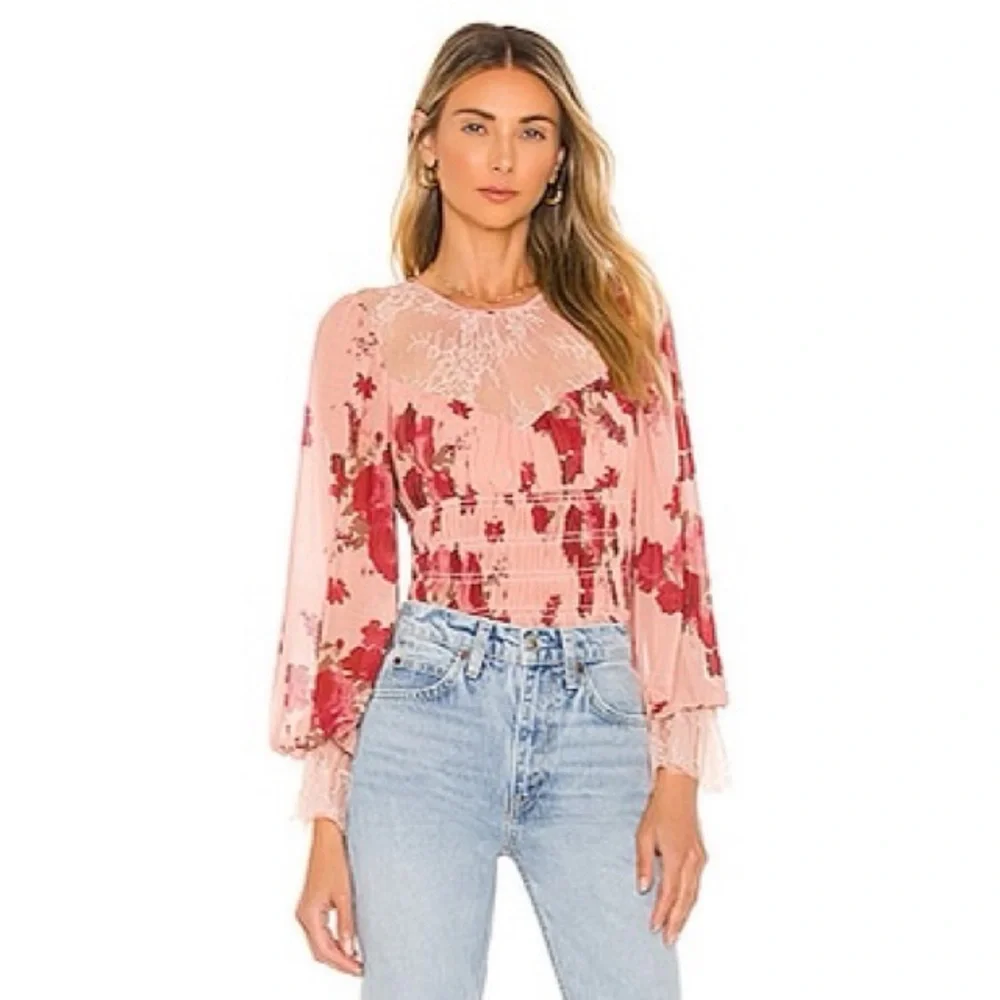 Free People Daphne Blouse in Romantic‎ Combo